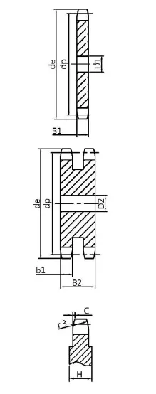 Made-to-Order Sprockets &amp; Plate Wheels (05B-1-2/05A-1-2)